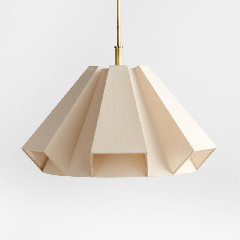 Gavin Geometric Linen Pendant Light - image 3 of 7