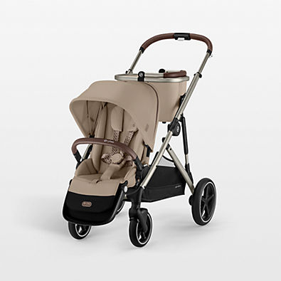 View Cybex Almond Beige Gazelle S 2 Modular Baby Stroller with Taupe Frame details