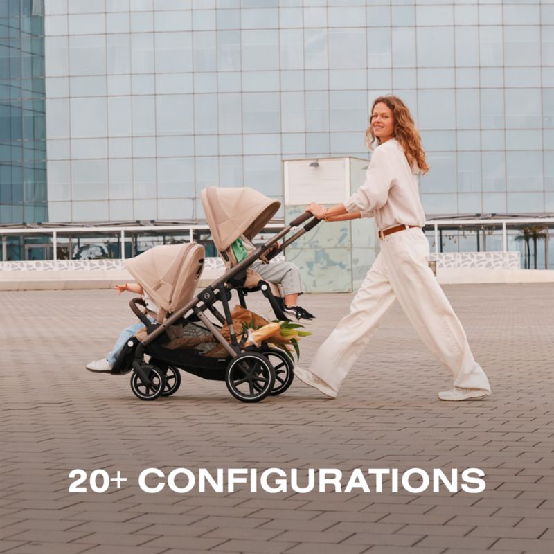 Cybex Almond Beige Gazelle S 2 Modular Baby Stroller with Taupe Frame - image 2 of 8