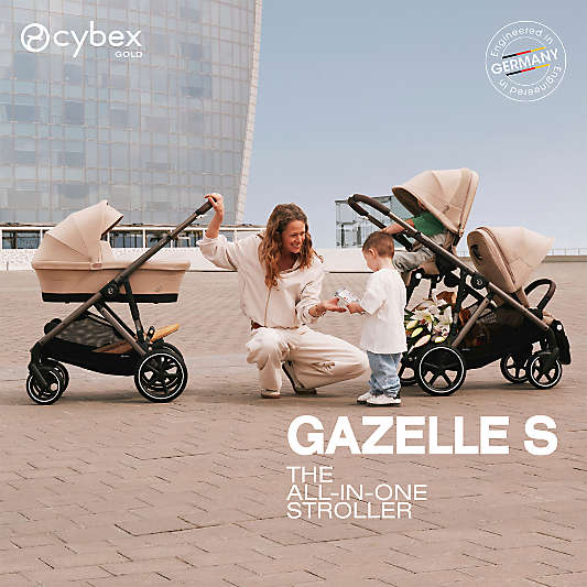 Cybex Almond Beige Gazelle S 2 Modular Baby Stroller with Taupe Frame