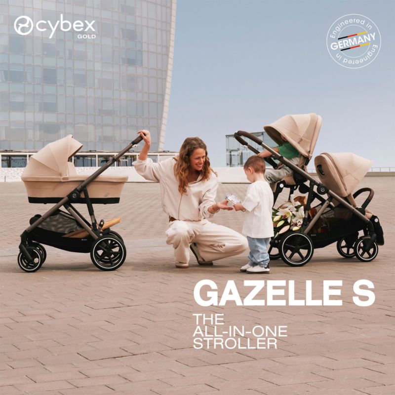 CYBEX Gazelle S Moon Black Modular Baby Stroller with Black Frame - image 1 of 3