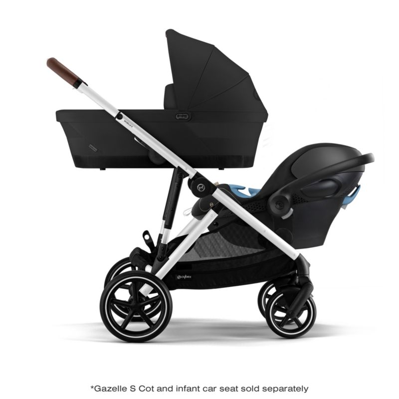 CYBEX Moon Black Gazelle S Modular Baby Stroller with Silver Frame - image 12 of 15