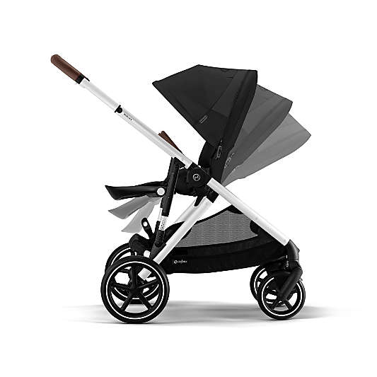 CYBEX Gazelle S Moon Black Modular Baby Stroller with Silver Frame
