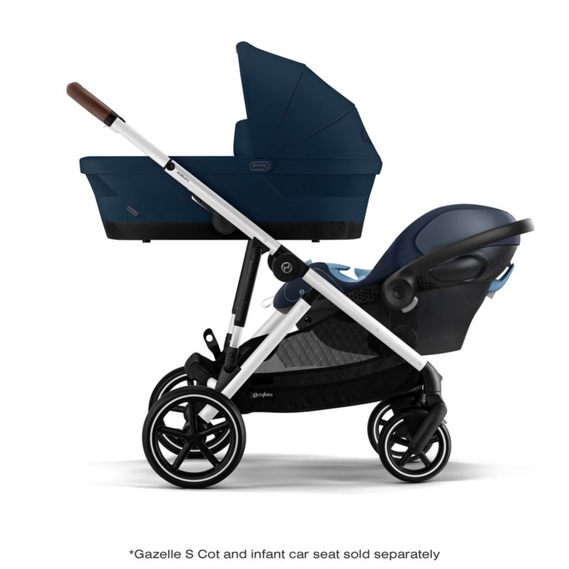 CYBEX Ocean Blue Gazelle S Modular Baby Stroller with Silver Frame - image 12 of 15