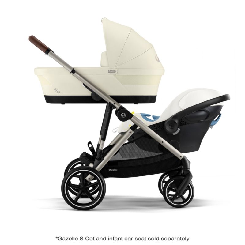 CYBEX Seashell Beige Gazelle S Modular Baby Stroller with Taupe Frame - image 9 of 11