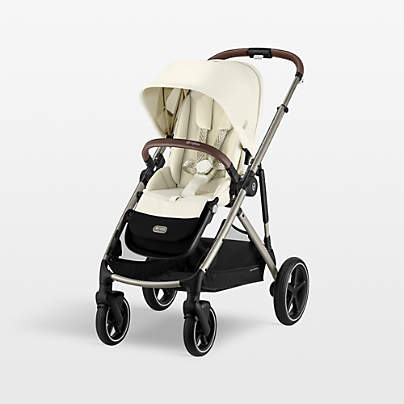 CYBEX Seashell Beige Gazelle S Modular Baby Stroller with Taupe Frame