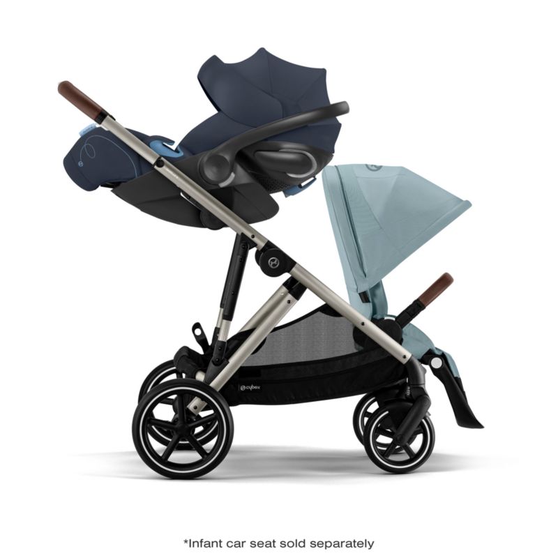 CYBEX Sky Blue Gazelle S Modular Baby Stroller with Taupe Frame - image 11 of 15