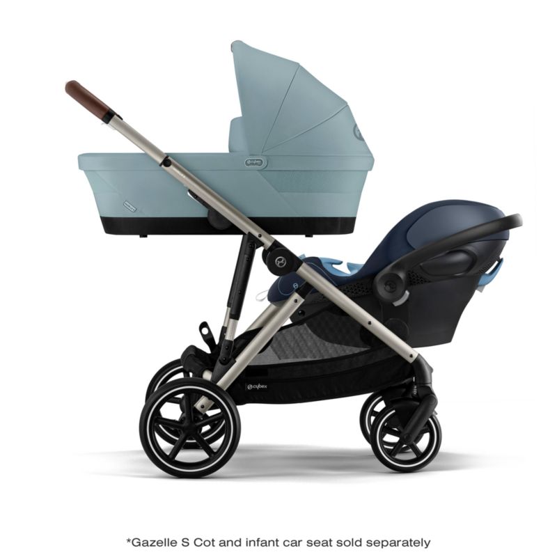 CYBEX Sky Blue Gazelle S Modular Baby Stroller with Taupe Frame - image 12 of 15