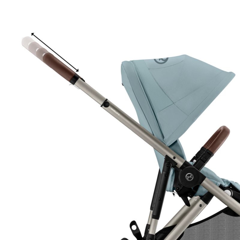 CYBEX Sky Blue Gazelle S Modular Baby Stroller with Taupe Frame - image 4 of 15