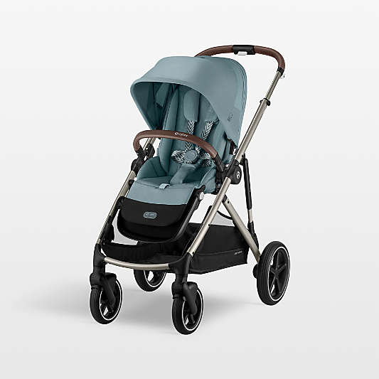 CYBEX Sky Blue Gazelle S Modular Baby Stroller with Taupe Frame