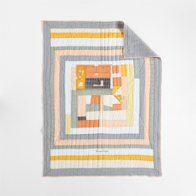 Gee's Bend Amir Amor Pink Patchwork Organic Cotton Kids Twin Quilt - image 7 of 13