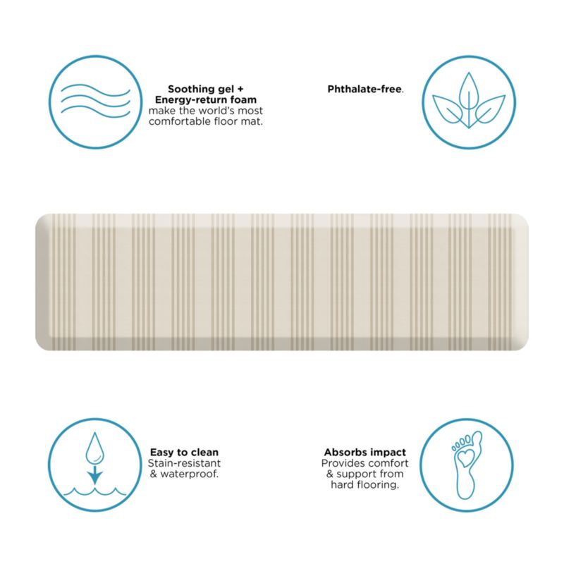 Gel Pro Cuisine Beige Comfort Kitchen Mat 20"x72"