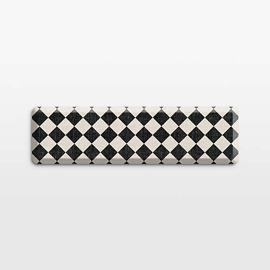 Gel Pro Diamond Black Comfort Kitchen Mat, 20x72"