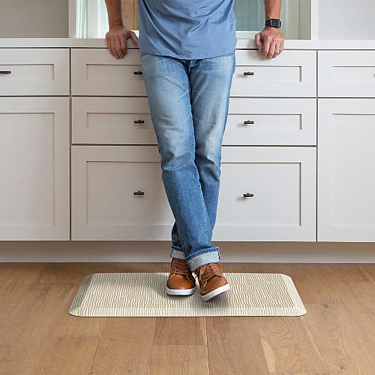 GelPro OffSet Beige Comfort Kitchen Mat, 20"x32"