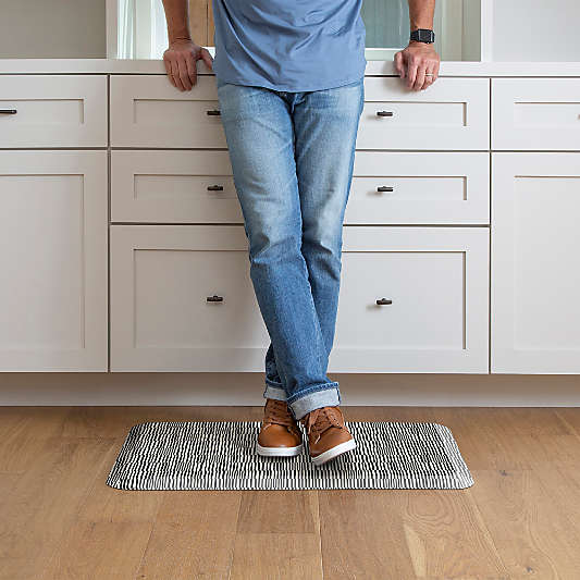 GelPro OffSet Black Comfort Kitchen Mat, 20"x32"