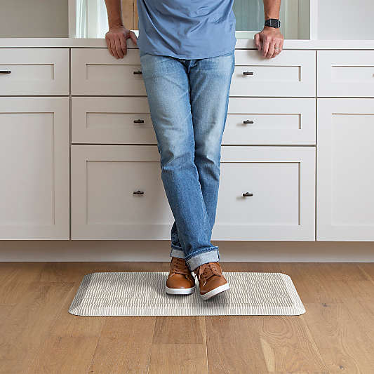 GelPro OffSet Grey Comfort Kitchen Mat, 20"x32"