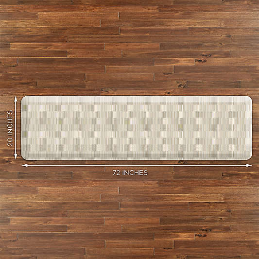 GelPro OffSet Beige Comfort Kitchen Mat, 20"x72"