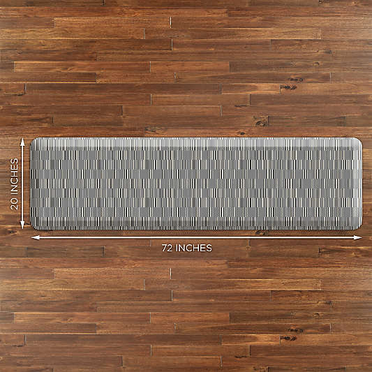 GelPro OffSet Black Comfort Kitchen Mat 20"x72"