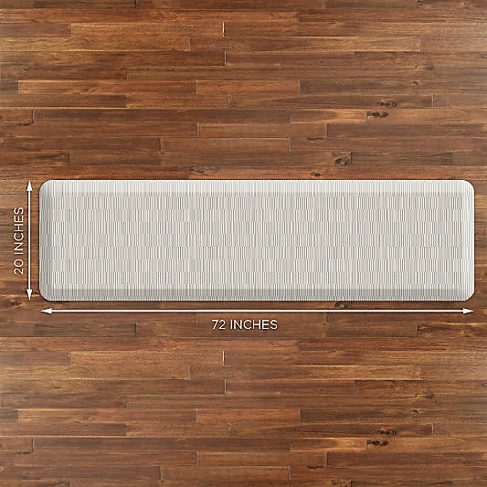 GelPro OffSet Grey Comfort Kitchen Mat, 20"x72"