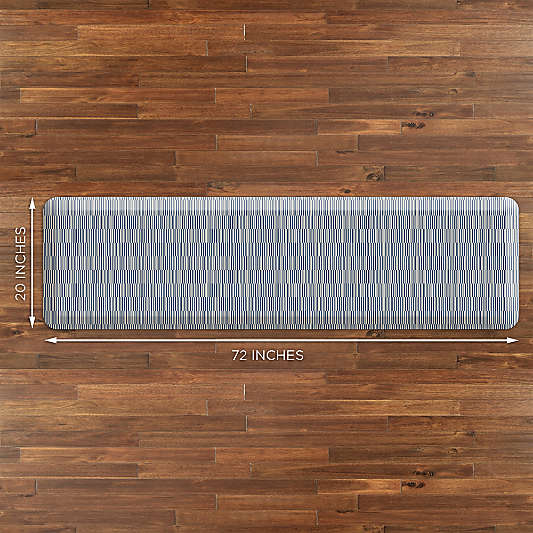 GelPro OffSet Indigo Comfort Kitchen Mat, 20"x72"