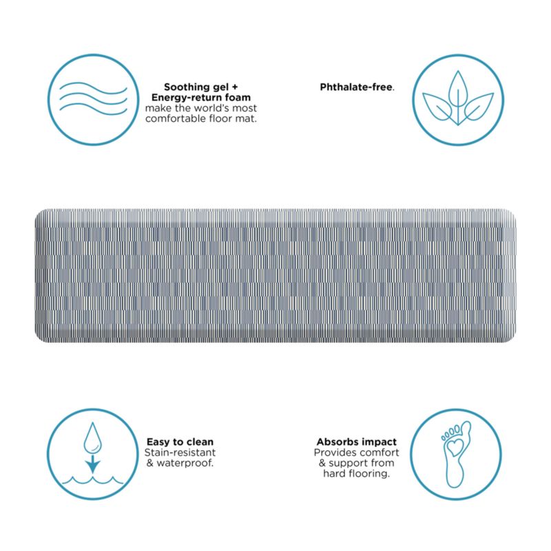 Gel Pro OffSet Indigo Comfort Kitchen Mat 20"x72" - image 2 of 3