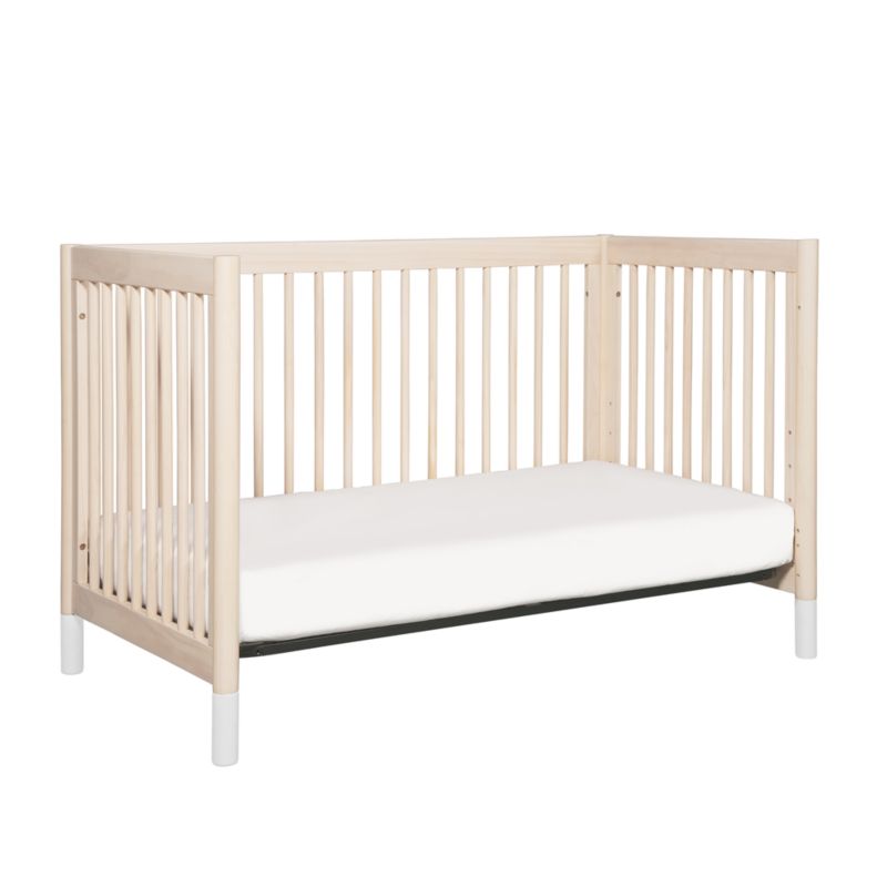 Babyletto Gelato White & Washed Natural Wood 4-in-1 Convertible Baby Crib with Toddler Bed Conversion Kit - image 5 of 12