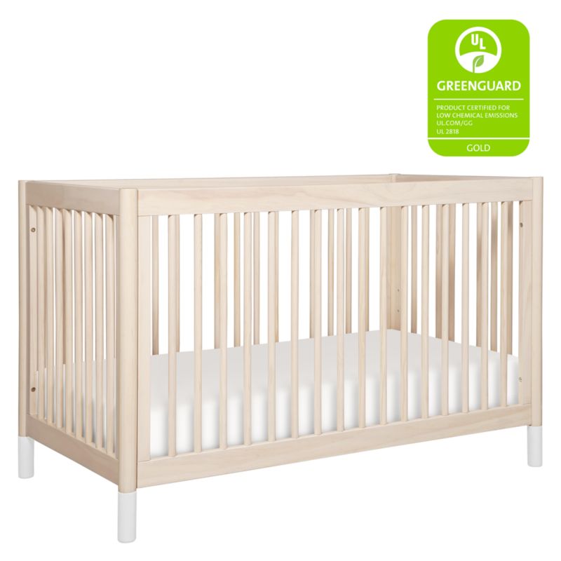 Babyletto Gelato White & Washed Natural Wood 4-in-1 Convertible Baby Crib with Toddler Bed Conversion Kit - image 7 of 12