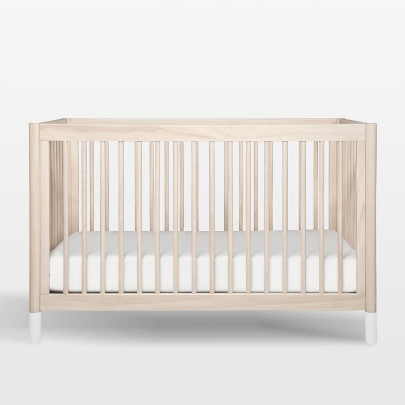 Babyletto Gelato White & Washed Natural Wood 4-in-1 Convertible Baby Crib with Toddler Bed Conversion Kit - image 3 of 12