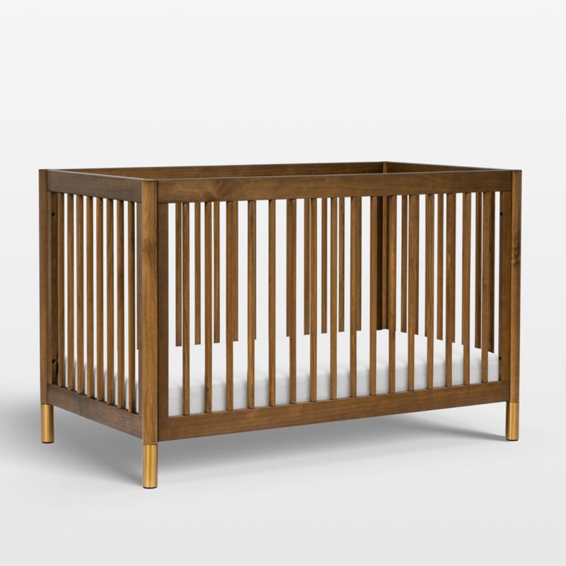 Babyletto Gelato Natural Walnut Wood 4 in 1 Convertible Baby Crib with Toddler Conversion Kit Reviews Crate Kids