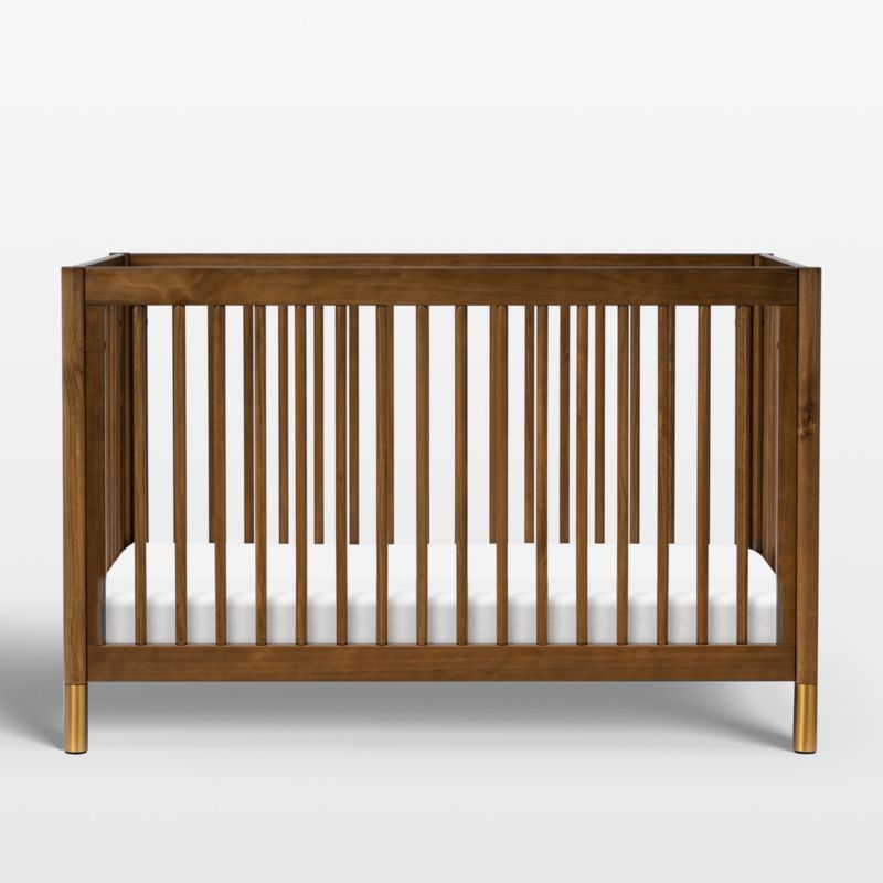 Babyletto Gelato Natural Walnut Wood 4-in-1 Convertible Baby Crib with Toddler Conversion Kit - image 4 of 14