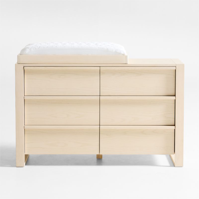 Gemini Kids Light Ash Wood Wide Dresser and Changer Table Topper - image 0 of 14