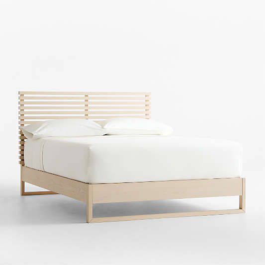 Gemini Sunwashed Slatted Ash Wood Kids Full Bed