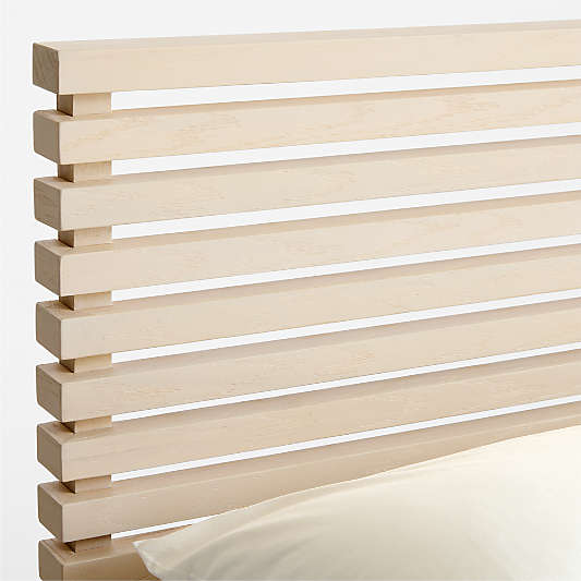 Gemini Sunwashed Slatted Ash Wood Kids Full Bed
