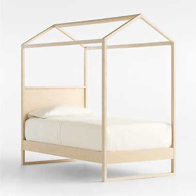 Gemini Sunwashed Ash Wood Kids Twin Tent Bed