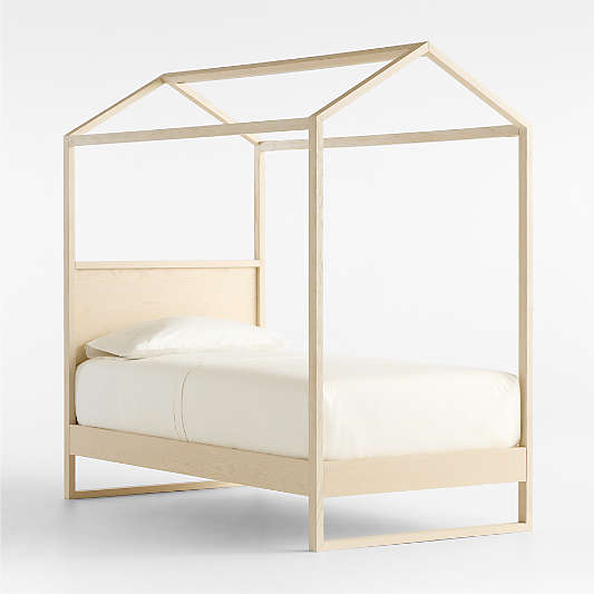 Gemini Sunwashed Ash Wood Kids Twin Tent Bed