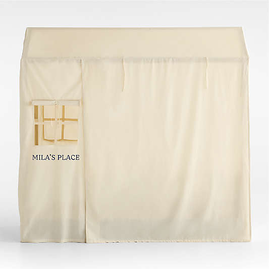 Cream Cotton Kids Twin Tent Bed Cover