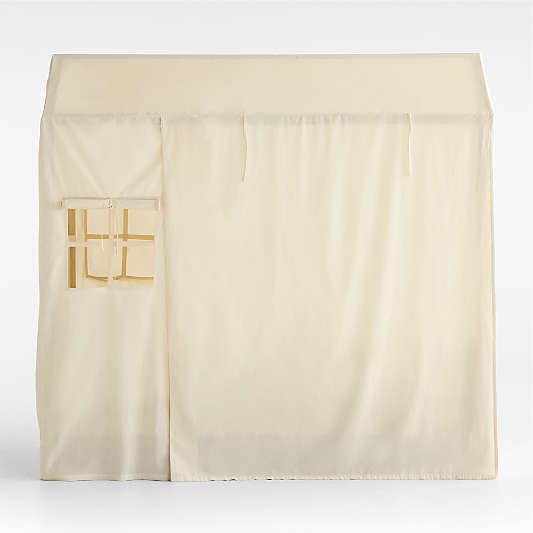 Cream Cotton Kids Twin Tent Bed Cover