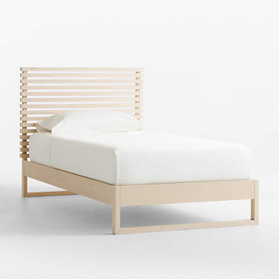 Gemini 20" Sunwashed Slatted Ash Wood Kids Twin Bed