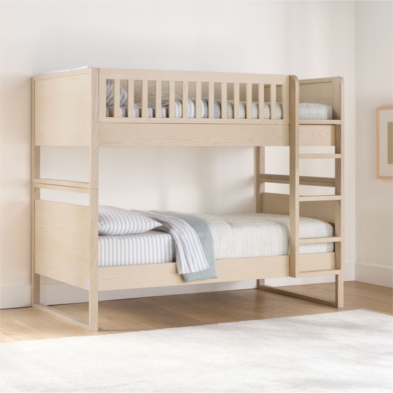 Gemini Sunwashed Ash Wood Kids Convertible Bunk Bed - image 3 of 10