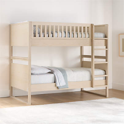 Gemini Sunwashed Ash Wood Kids Convertible Bunk Bed