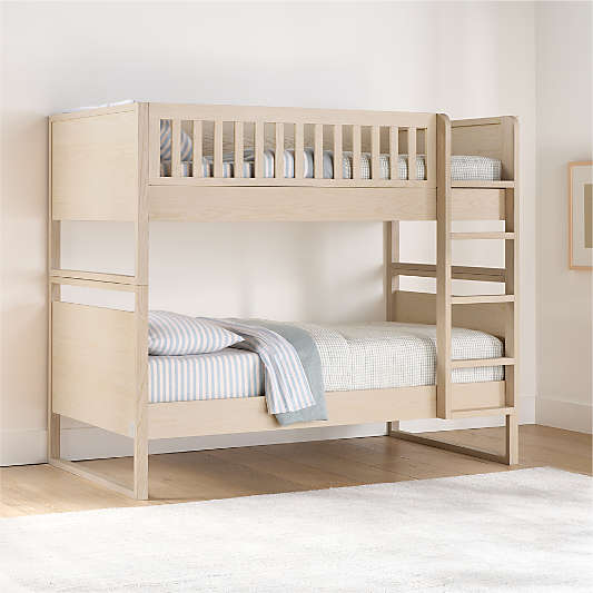 Gemini Sunwashed Ash Wood Kids Convertible Bunk Bed
