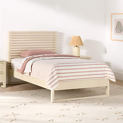 Gemini 20" Sunwashed Slatted Ash Wood Kids Twin Bed