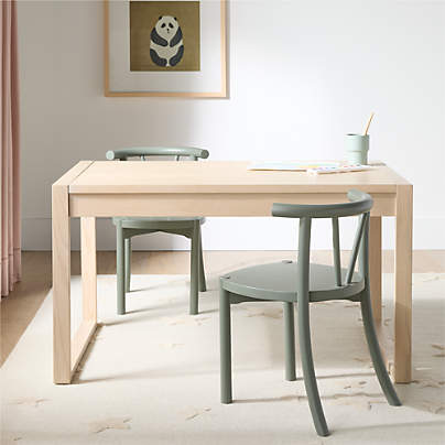Gemini Sunwashed Ash Wood Rectangular Kids Play Table