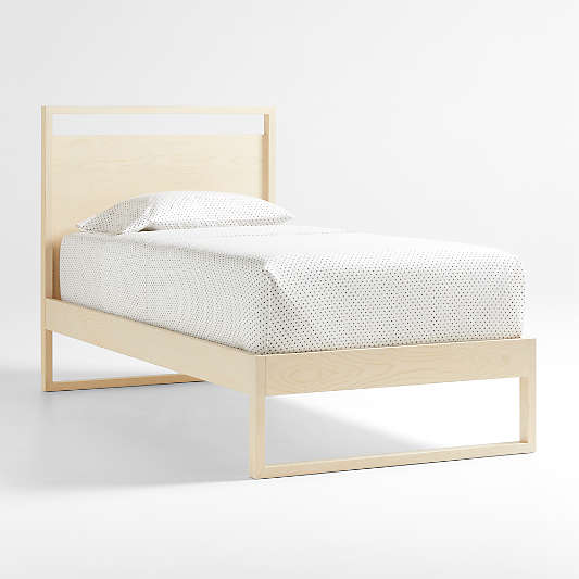 Gemini Kids Light Ash Wood Twin Bed