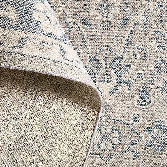 Geneva Performance Traditional Blue Handknotted Area Rug