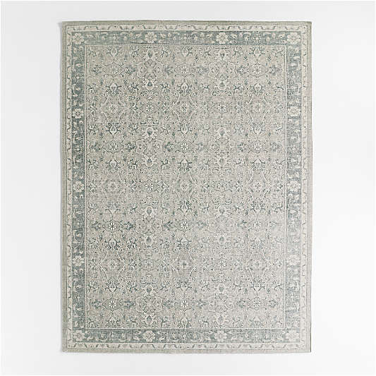 Geneva Performance Traditional Blue Handknotted Area Rug