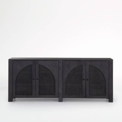 Crate & Barrel Geneva Black Wood Sideboard look-alike from