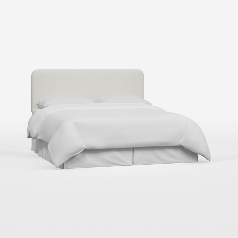 Genevieve Linen White Upholstered King Headboard - image 2 of 8