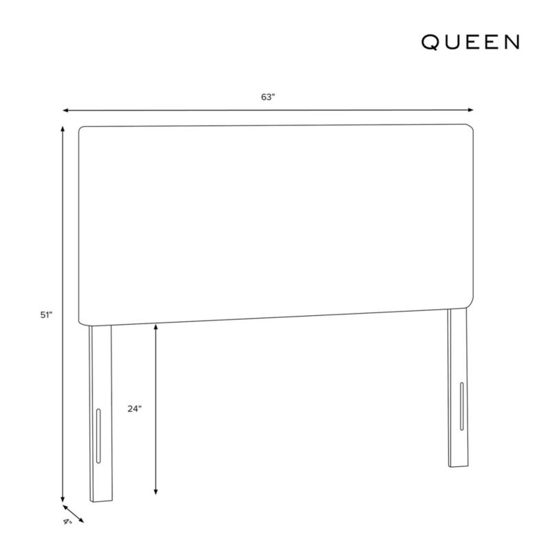 Genevieve Linen White Upholstered Queen Headboard - image 3 of 7