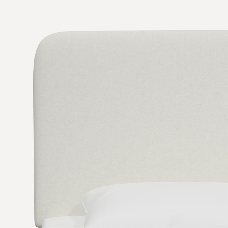 Genevieve Linen White Upholstered Queen Headboard - image 4 of 7